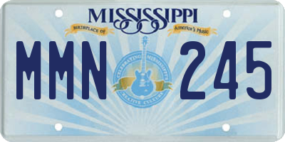 MS license plate MMN245