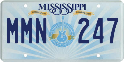 MS license plate MMN247