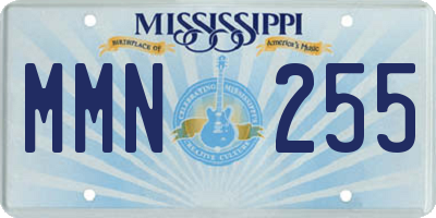 MS license plate MMN255