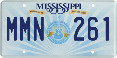 MS license plate MMN261