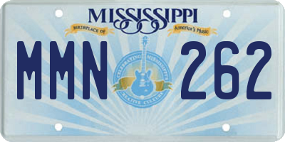 MS license plate MMN262