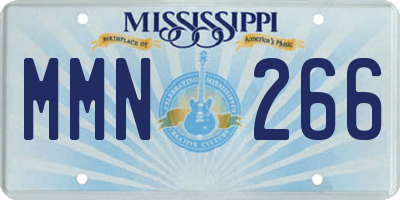 MS license plate MMN266