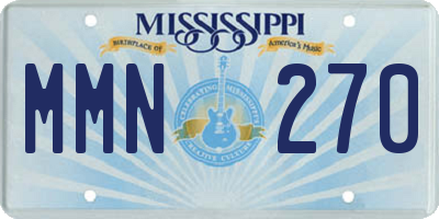MS license plate MMN270