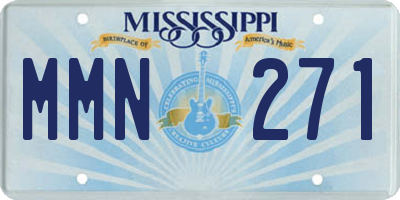 MS license plate MMN271