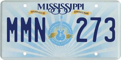 MS license plate MMN273