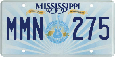 MS license plate MMN275