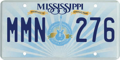 MS license plate MMN276