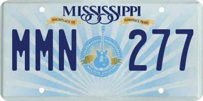MS license plate MMN277