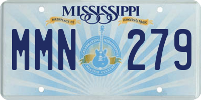 MS license plate MMN279