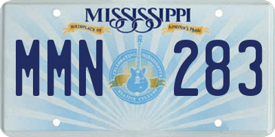 MS license plate MMN283