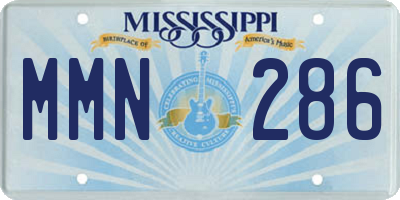 MS license plate MMN286