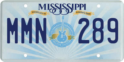 MS license plate MMN289