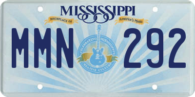 MS license plate MMN292