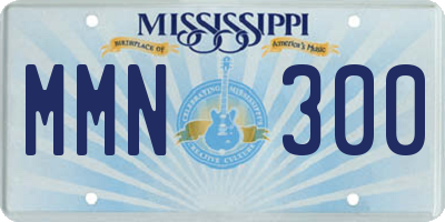 MS license plate MMN300
