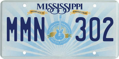 MS license plate MMN302