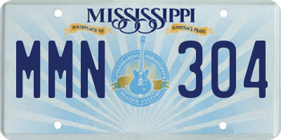 MS license plate MMN304