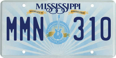 MS license plate MMN310