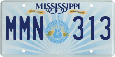 MS license plate MMN313