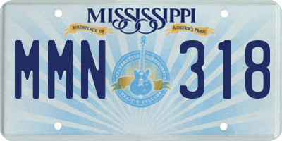 MS license plate MMN318