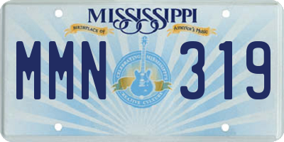 MS license plate MMN319