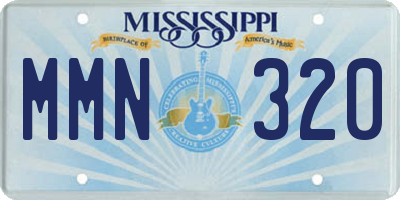 MS license plate MMN320
