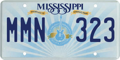 MS license plate MMN323