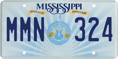 MS license plate MMN324