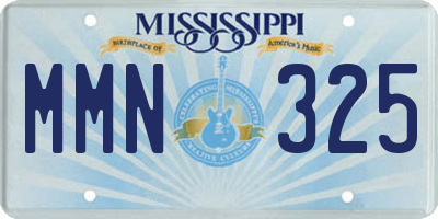 MS license plate MMN325