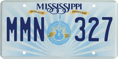 MS license plate MMN327
