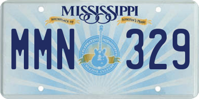 MS license plate MMN329