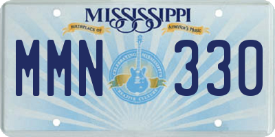 MS license plate MMN330