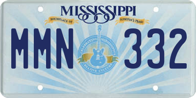 MS license plate MMN332