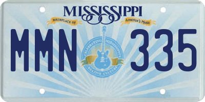 MS license plate MMN335