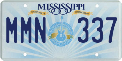 MS license plate MMN337