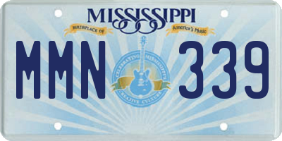 MS license plate MMN339