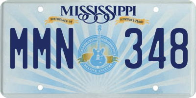 MS license plate MMN348