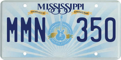 MS license plate MMN350