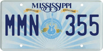 MS license plate MMN355