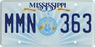 MS license plate MMN363