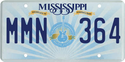 MS license plate MMN364