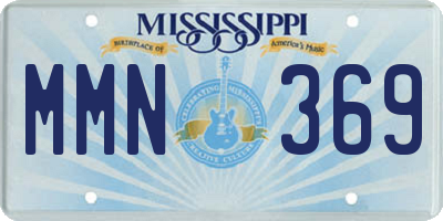 MS license plate MMN369