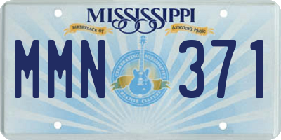 MS license plate MMN371