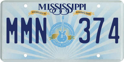 MS license plate MMN374
