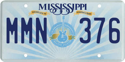 MS license plate MMN376