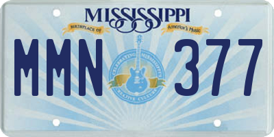 MS license plate MMN377