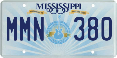 MS license plate MMN380