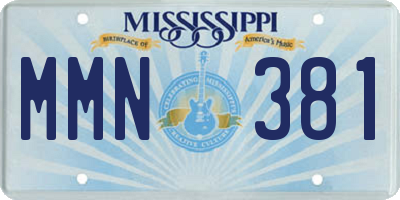 MS license plate MMN381