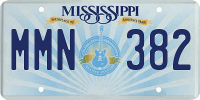 MS license plate MMN382
