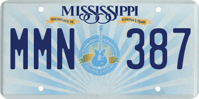 MS license plate MMN387