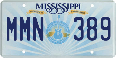 MS license plate MMN389